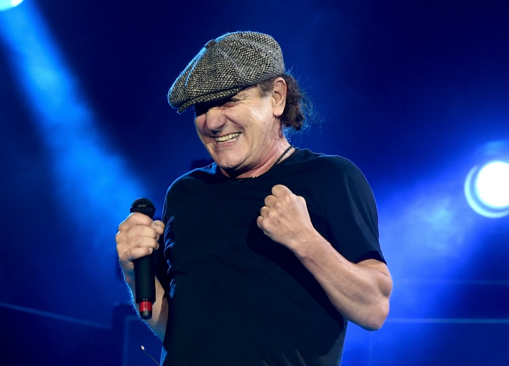 Brian Johnson, vocalista do AC/DC, em show realizado em setembro de 2015 na Califórnia