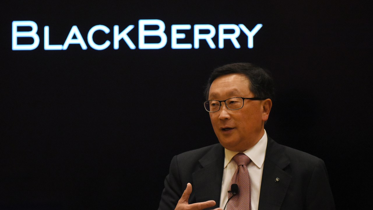 John Chen, diretor executivo da BlackBerry durante a CES 2016, em Las Vegas (EUA)