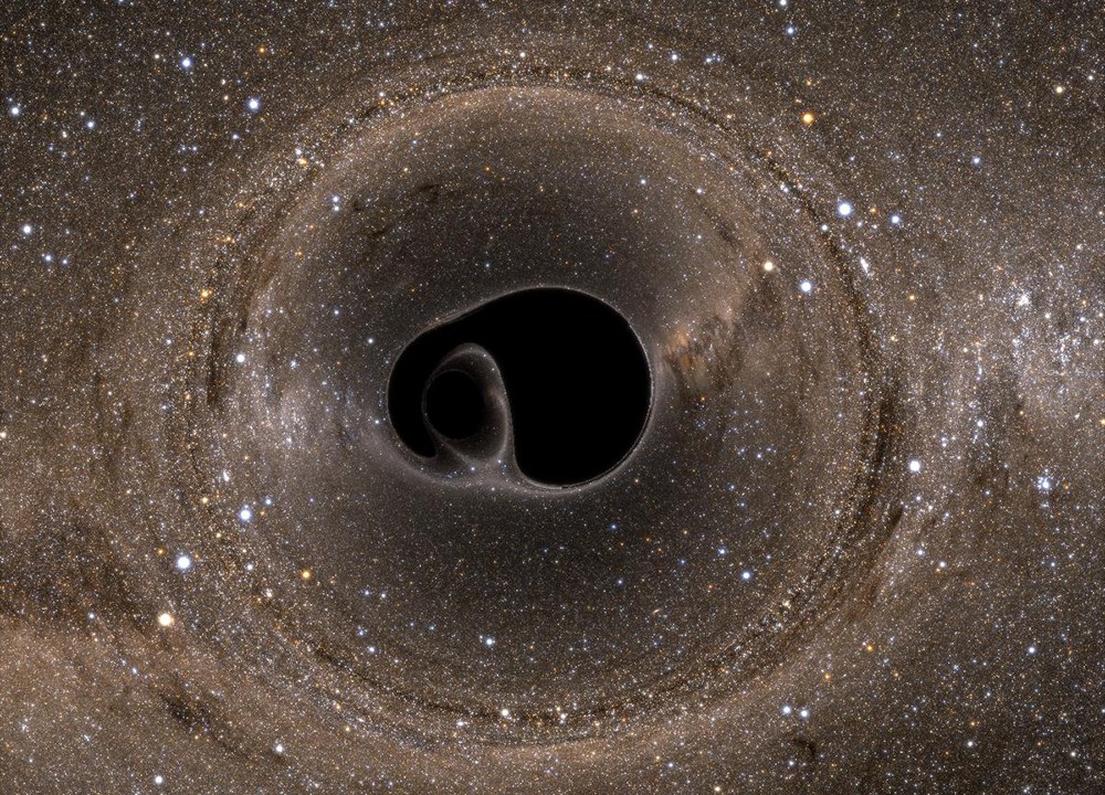 Simulação ilustra colisão de buracos negros como a detectada pelo projeto Ligo