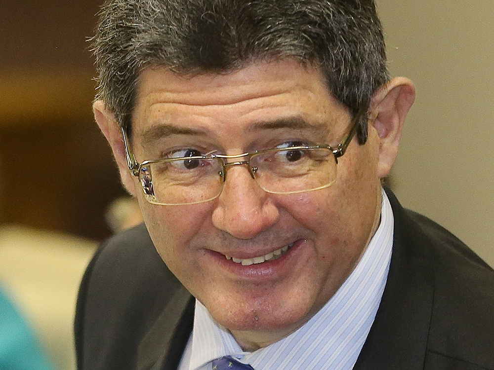 O ministro da Fazenda, Joaquim Levy, toma café da manhã com jornalistas setoristas no Ministério da Fazenda, em Brasília (DF), na manhã desta sexta-feira