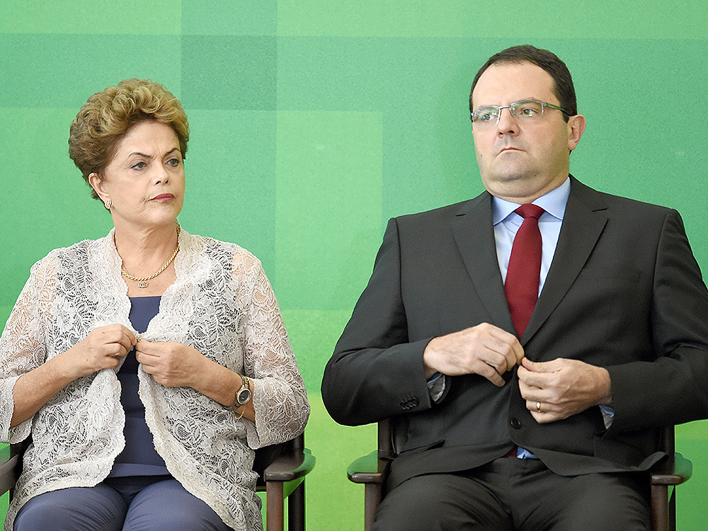 Dilma na posse do ministro da Fazenda, Nelson Barbosa