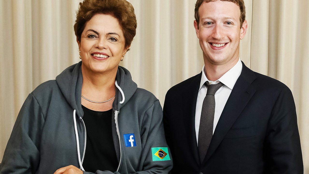 Presidente Dilma Rousseff durante encontro com presidente do Facebook, Mark Zuckerberg na Cidade do Panamá - 10/04/2015
