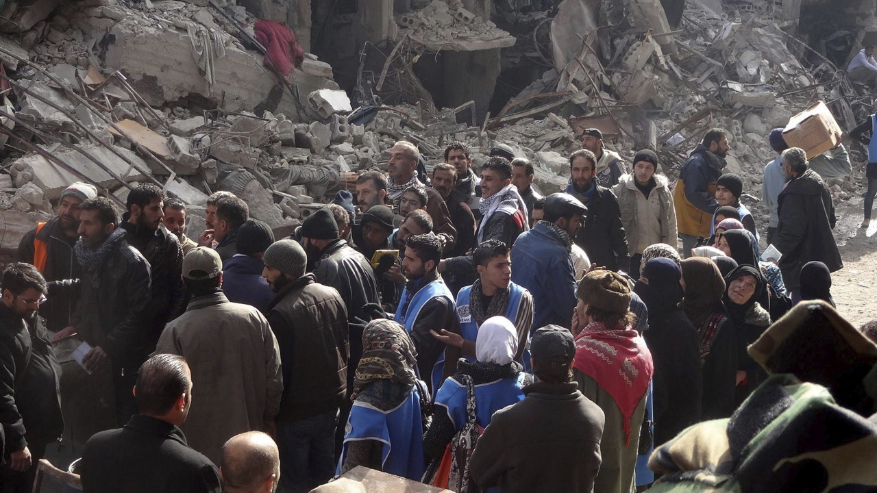 Campo de refugiados Yarmouk, na Síria - 30/01/2014