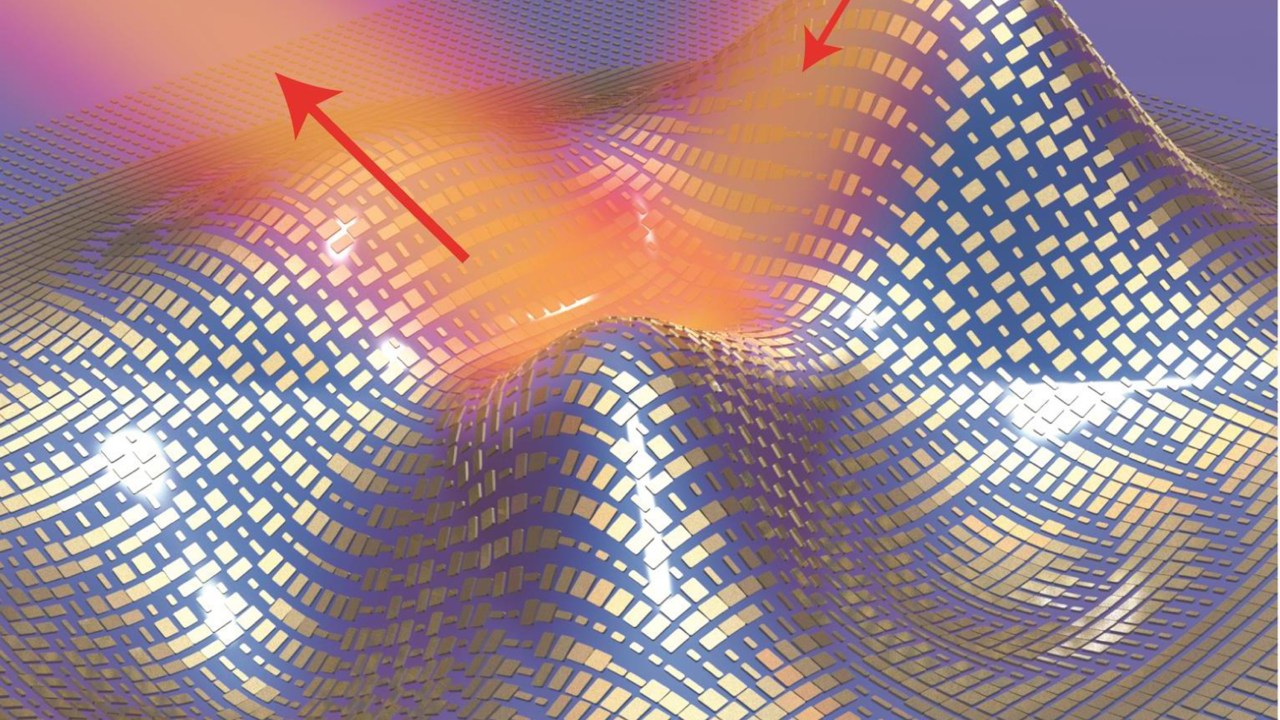 Ilustração que simula o manto da invisibilidade criada pelos cientistas da Universidade da Califórnia em Berkeley, nos Estados Unidos. O estudo ganhou a capa da revista 'Science' desta quinta-feira (18)