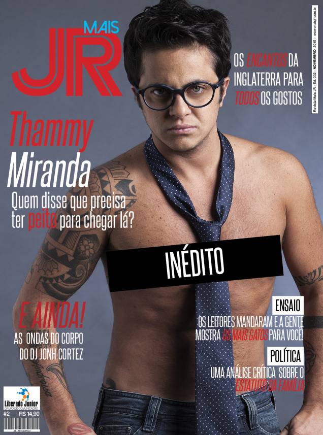 Thammy Miranda na capa da revista Mais JR de novembro