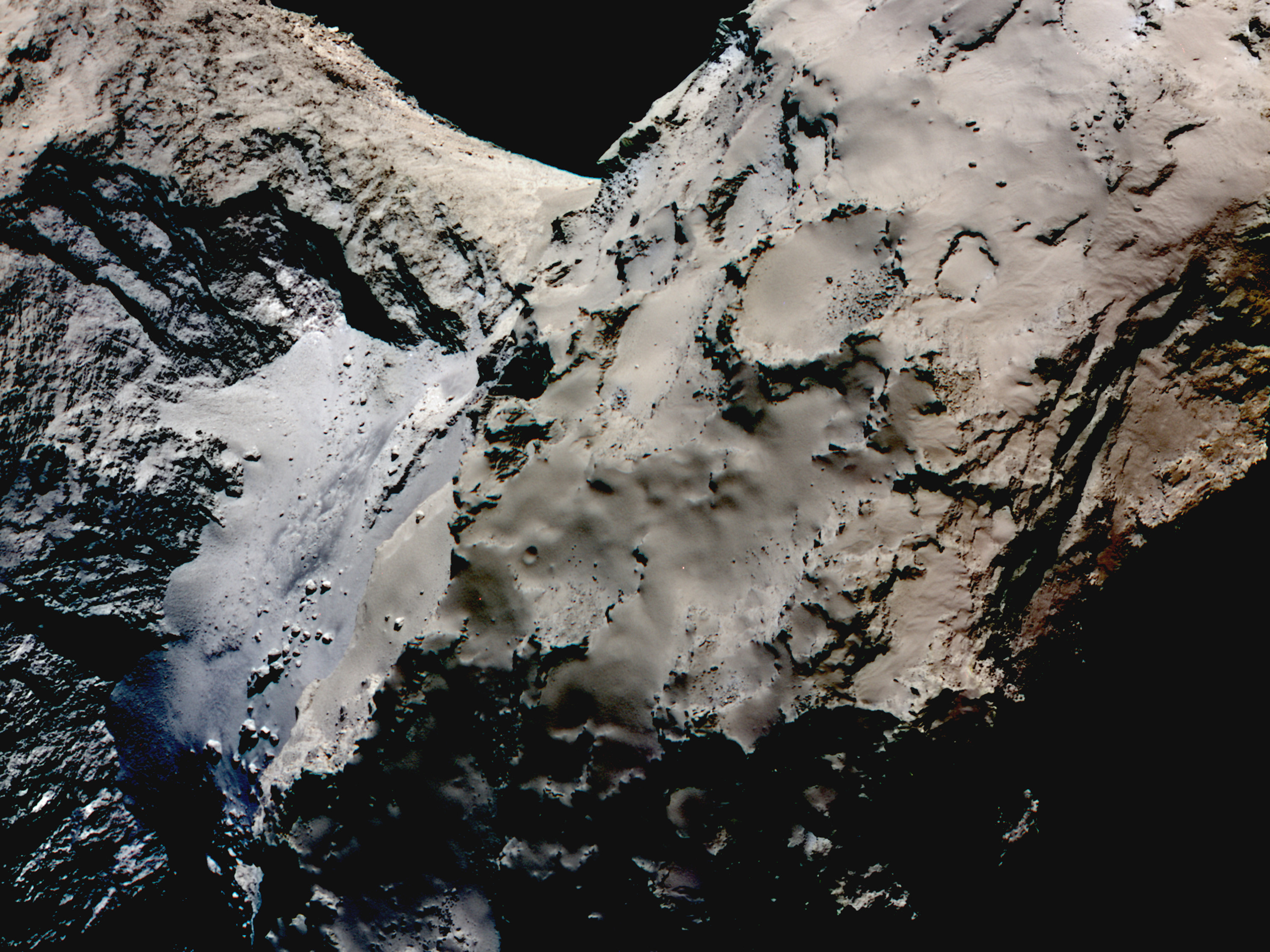 O cometa 67/P Churyumov-Gerasimenko, no qual o módulo Philae pousou em novembro de 2014