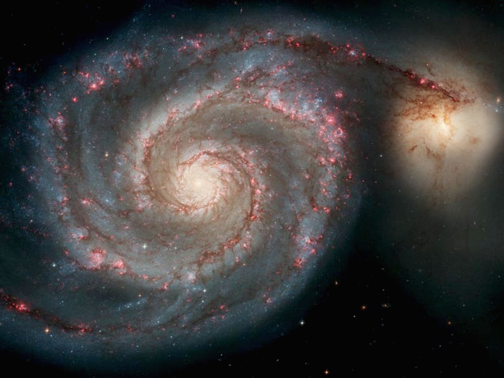 Messier 51 (NGC 5194), conhecida como a Galáxia do Redemoinho. De acordo com o novo estudo, as galáxias estão sofrendo um rápido “apagar das luzes” e as poucas estrelas que nascem não são capazes de substituir as antigas
