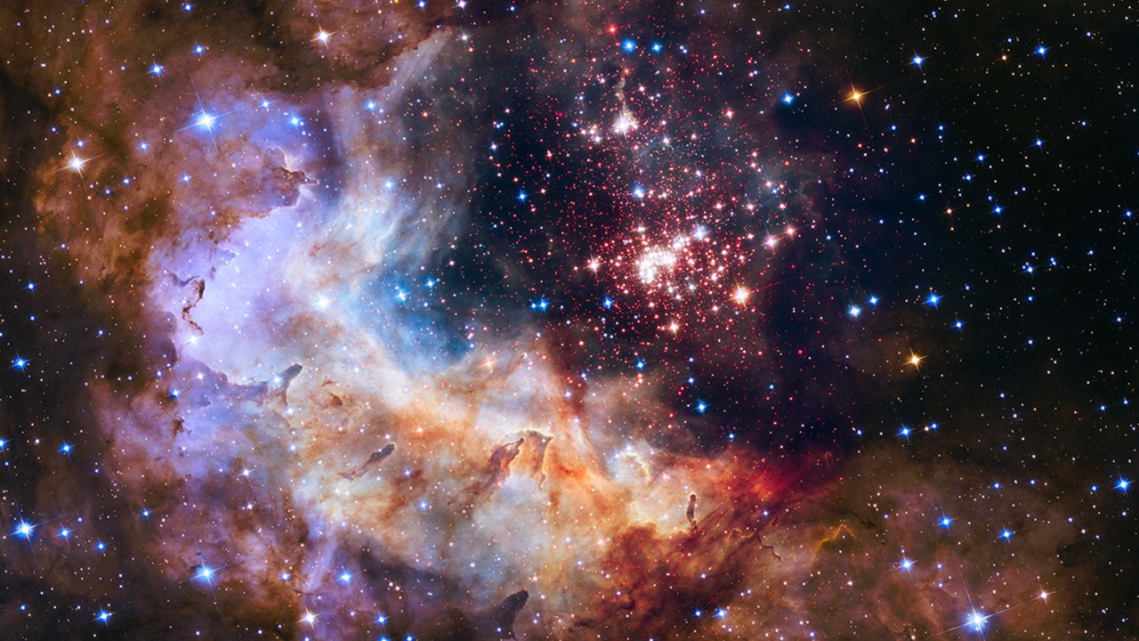 Imagem do aglomerado de estrelas Westerlund, captado pelo telescópio Hubble