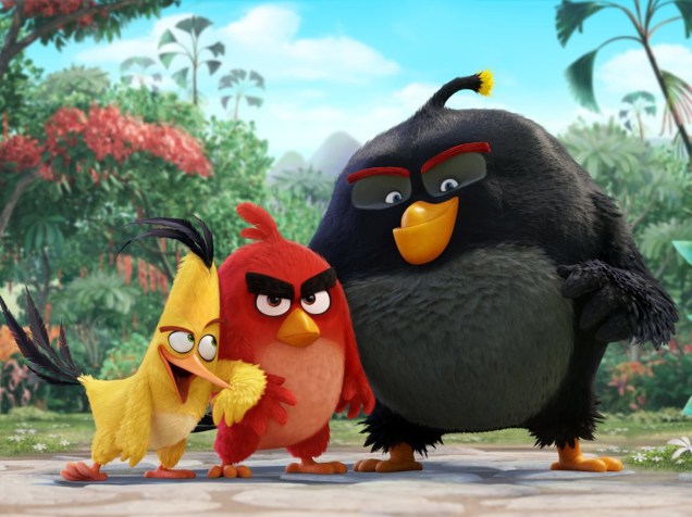 Chuck, Red e Bomba, os protagonistas de Angry Birds - O Filme