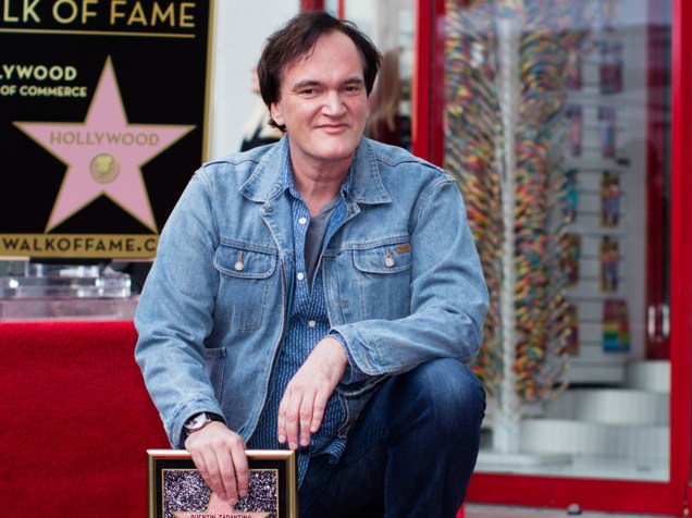 O diretor de cinema Quentin Tarantino recebe homenagem na Calçada da Fama em Hollywood