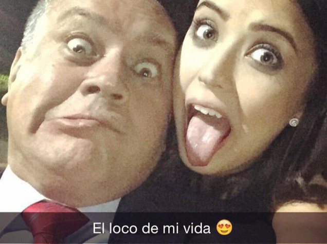 O deputado venezuelano Diosdado Cabello e sua filha Daniella, que virá estudar no Brasil