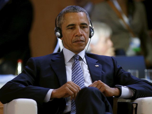 <p>O presidente dos Estados Unidos, Barack Obama, durante o primeiro dia da Conferência do Clima de Paris (COP21)</p>