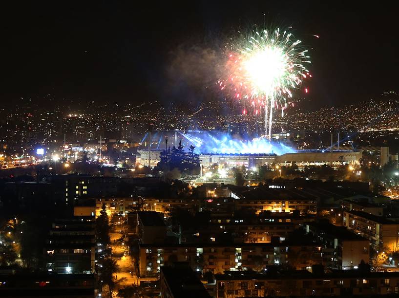 Cerimônia de abertura da Copa América 2015, no Nacional de Santiago