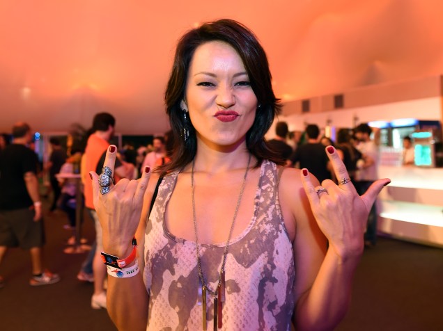 Geovanna Tominaga no segundo dia do Rock in Rio 2015