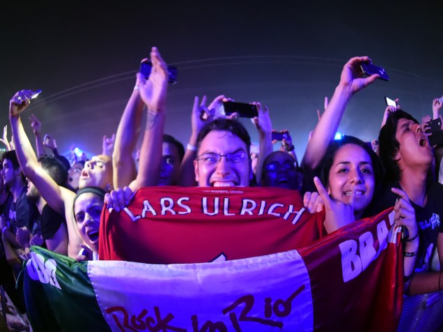 Apresentação da banda norte-americana Metallica no segundo dia do Rock in Rio 2015