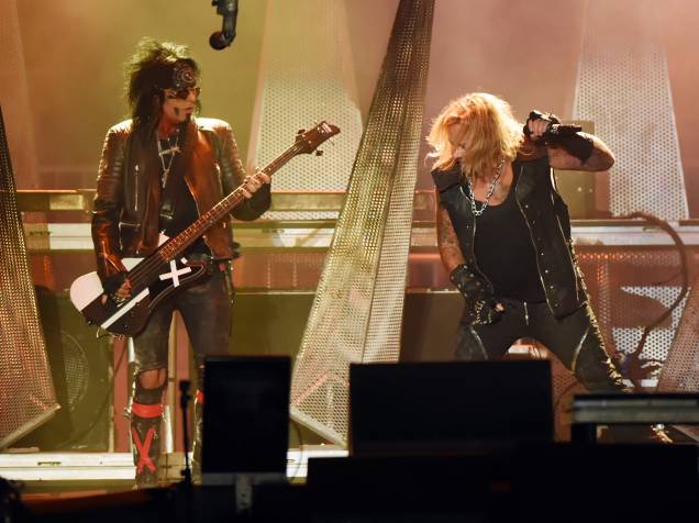 Apresentação da banda Mötley Crüe no segundo dia do Rock in Rio 2015