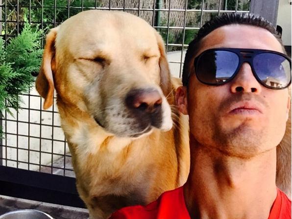 E dá-lhe selfie: Cristiano Ronaldo posou com o cachorro