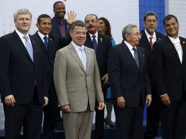 Líderes durante a cúpula das Américas - Panamá