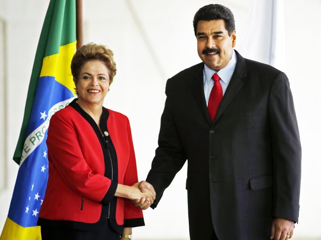 A presidente Dilma Rousseff recebe o presidente da Venezuela, Nicolás Maduro, no Palácio do Itamaraty, sede do Ministério das Relações Exteriores