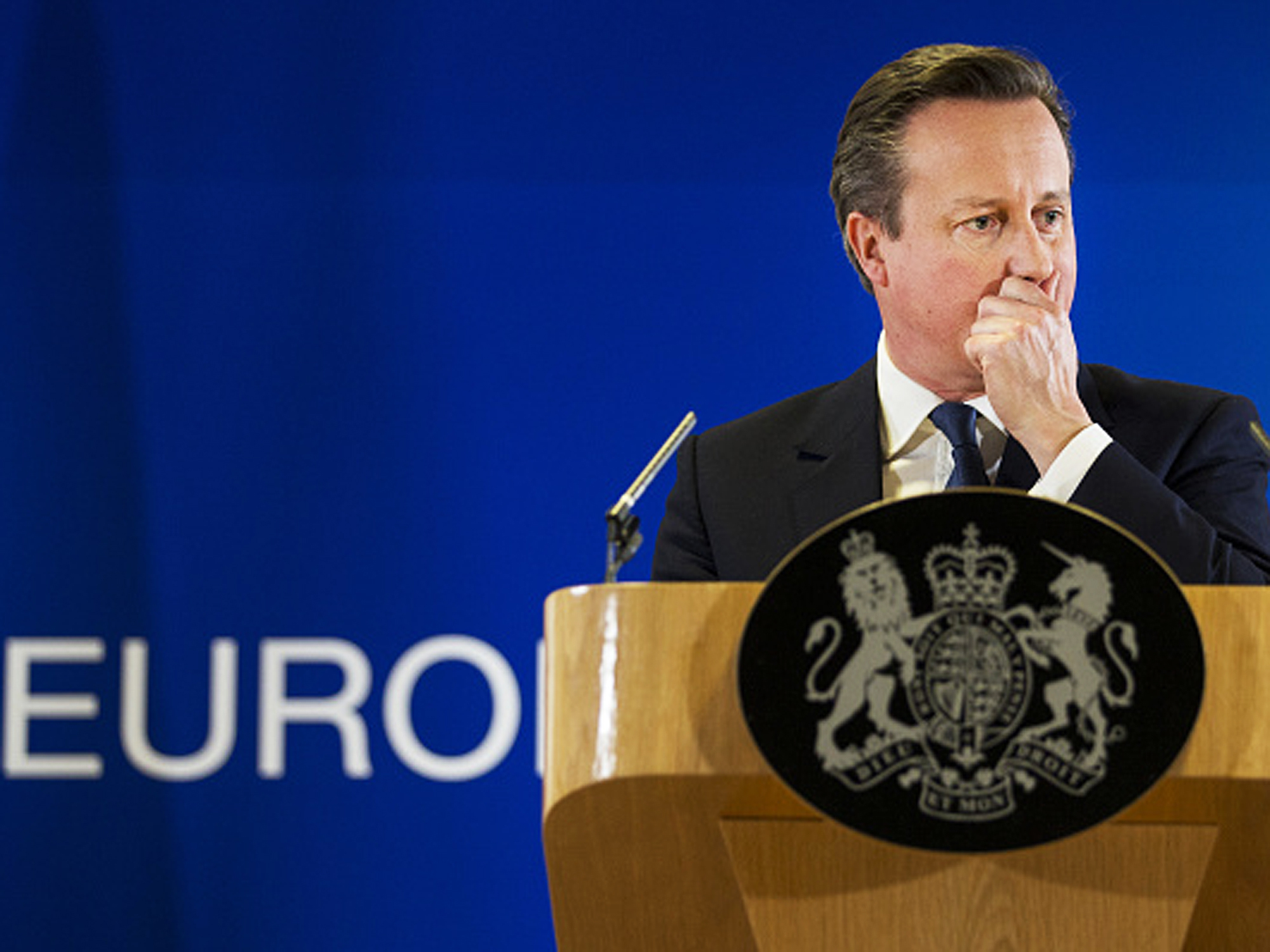 David Cameron durante encontro em Bruxelas