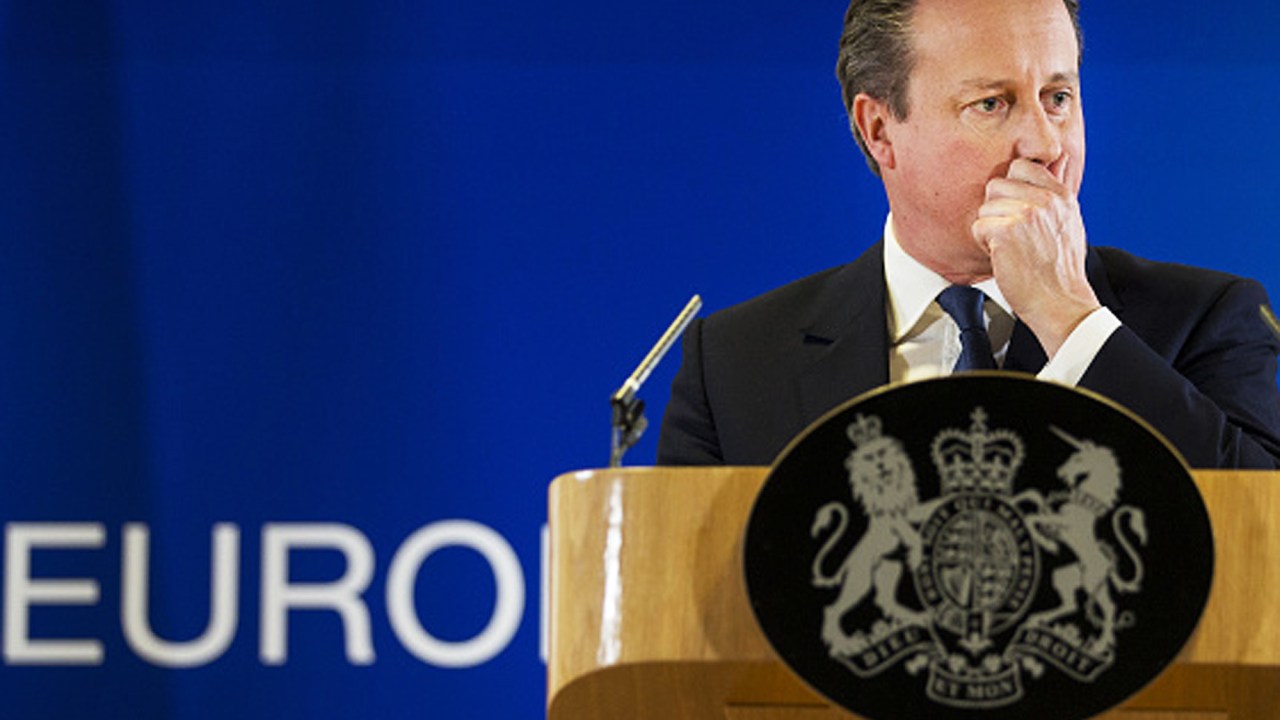 David Cameron durante encontro em Bruxelas