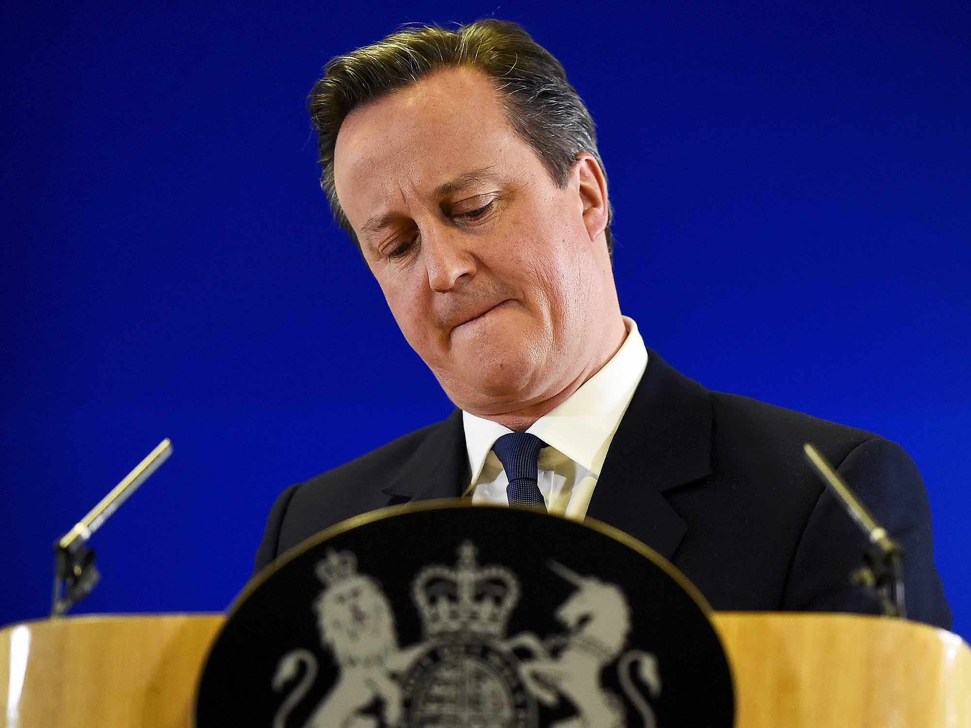 David Cameron durante encontro em Bruxelas