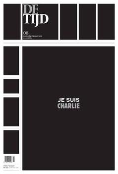 De Tijd, jornal belga, também fez homenagem ao atentado à sede da revista Charlie Hebdo
