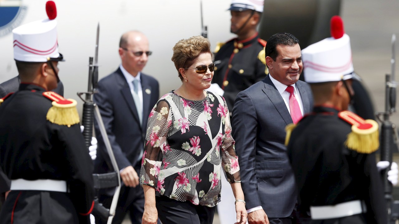 A presidente Dilma Rousseff chegou ao Panamá para participar da VII Cúpula das Américas