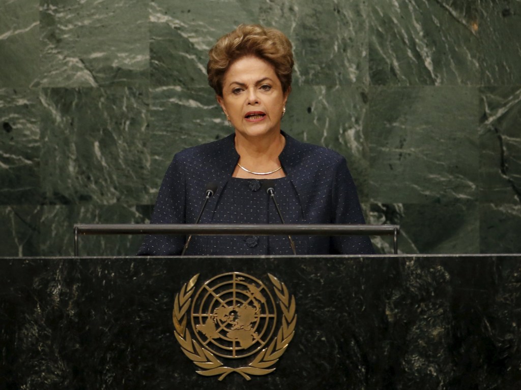A presidente Dilma Rousseff faz pronunciamento em encontro da ONU, em Manhattan, Nova York