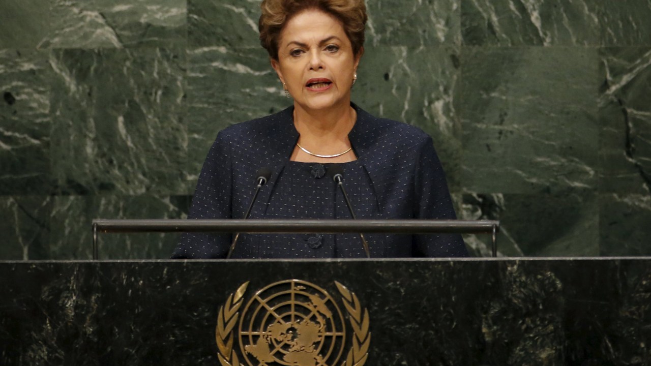 A presidente Dilma Rousseff faz pronunciamento em encontro da ONU, em Manhattan, Nova York