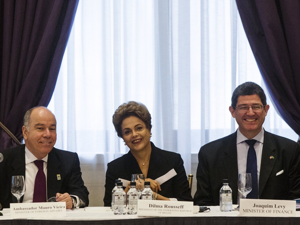 A presidente Dilma Rousseff durante encontro com empresários do setor produtivo, em Nova York