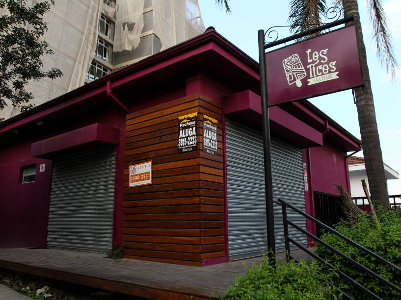 Paleteria fechada na Rua Harmonia, na Vila Madalena