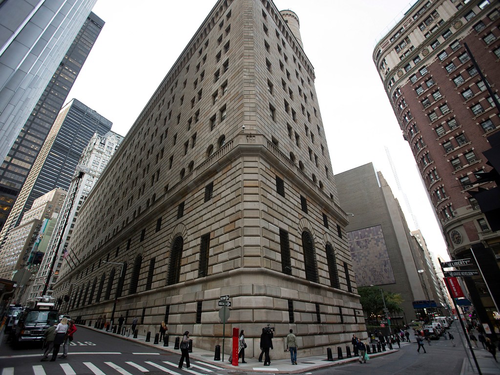 Edifício do Federal Reserve Bank, em Nova York