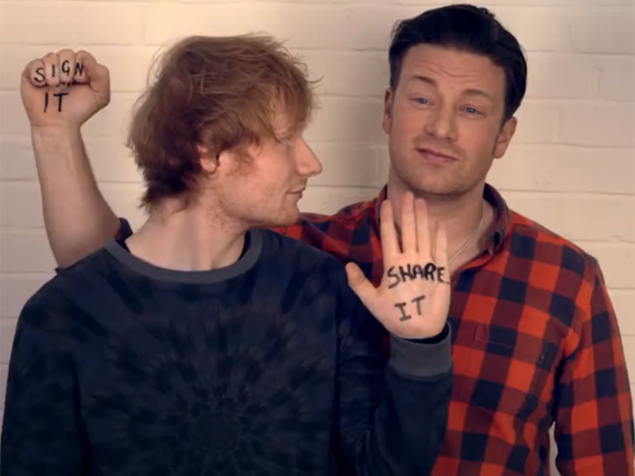 Ed Sheeran e Jamie OIliver