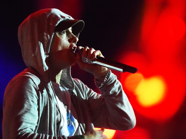  Show do rapper Eminem no Festival Lollapalooza 2016, realizado no Autódromo de Interlagos, em São Paulo (SP), neste sábado (12)