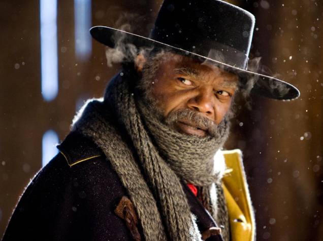 Samuel L. Jackson interpreta o caçador de recompensas Marquis Warren em Os Oito Odiados