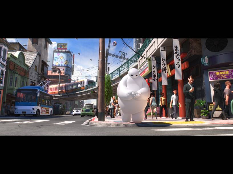 Cena de Operação Big Hero, a nova animação da Disney