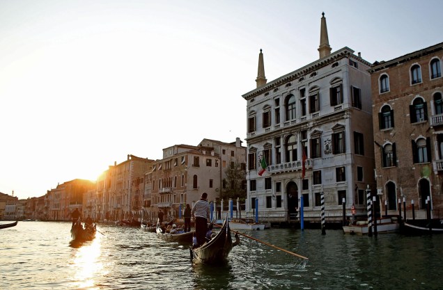 Vista da fachada do Aman Resort Hotel em Veneza, Itália, onde George Clooney e Amal Alamuddin vão dar a festa de casamento