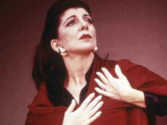 Marília Pêra como Maria Callas, no musical Master Class em 1996