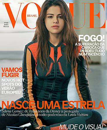 A cantora Selena Gomez, na capa da revista Vogue