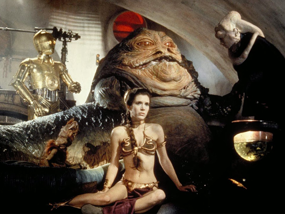 Carrie Fisher interpretando a Princesa Leia no filme 'Star Wars Episódio VI: O Retorno do Jedi'