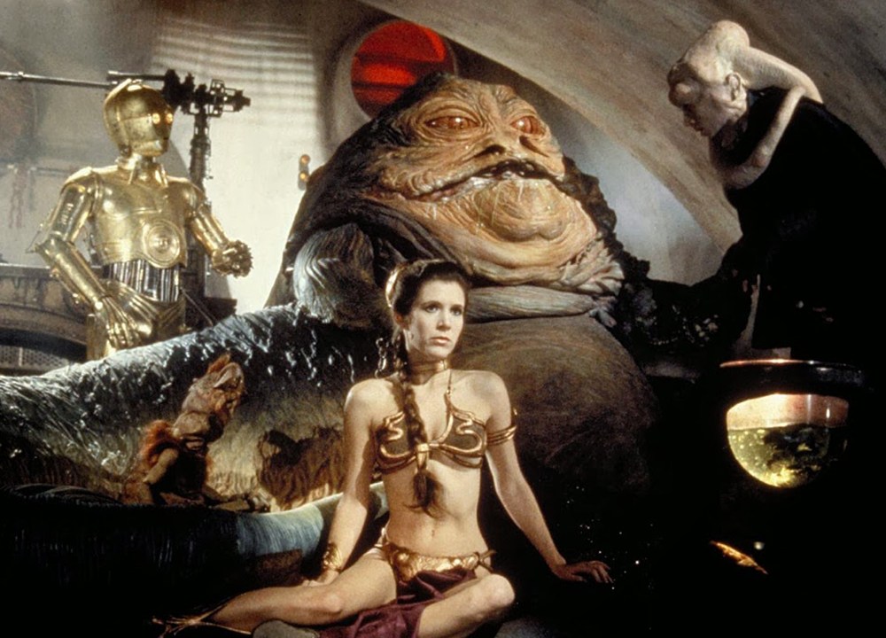 Carrie Fisher interpretando a Princesa Leia no filme 'Star Wars Episódio VI: O Retorno do Jedi'