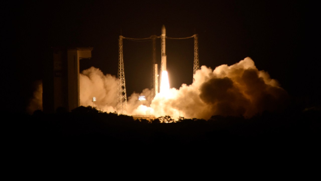 Lançamento do satélite LISA Pathfinder, da Agência Espacial Europeia (ESA), nesta quinta-feira (3), base espacial de Kourou, na Guiana Francesa