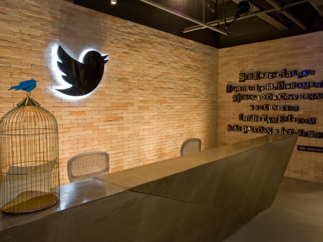 Recepção do novo escritório do Twitter em São Paulo