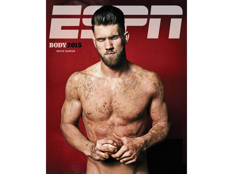 Capa da ESPN Body Issue, com o atleta Bryce Harper, do Washington Nationals