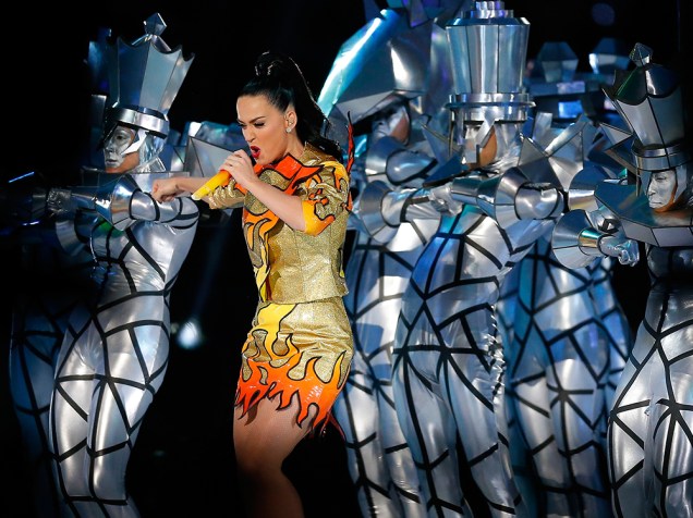 Katy Perry durante o Super Bowl 49