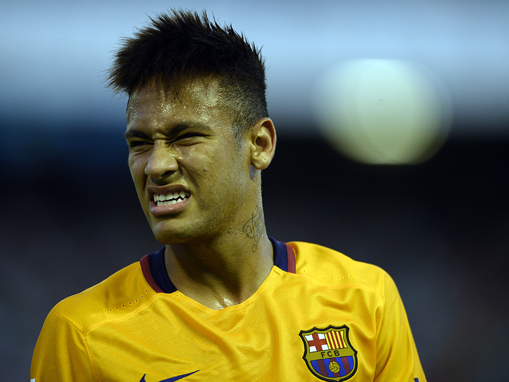 Neymar durante partida contra o Celta Vigo
