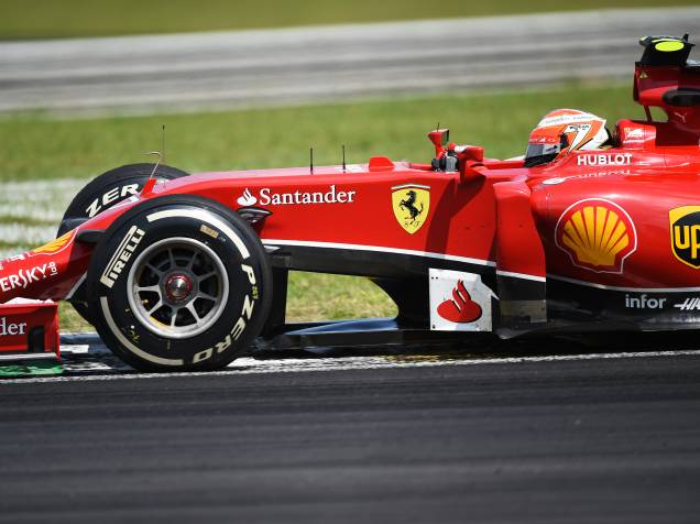 Kimi Raikkonen da Ferrari no GP Brasil de Fórmula 1