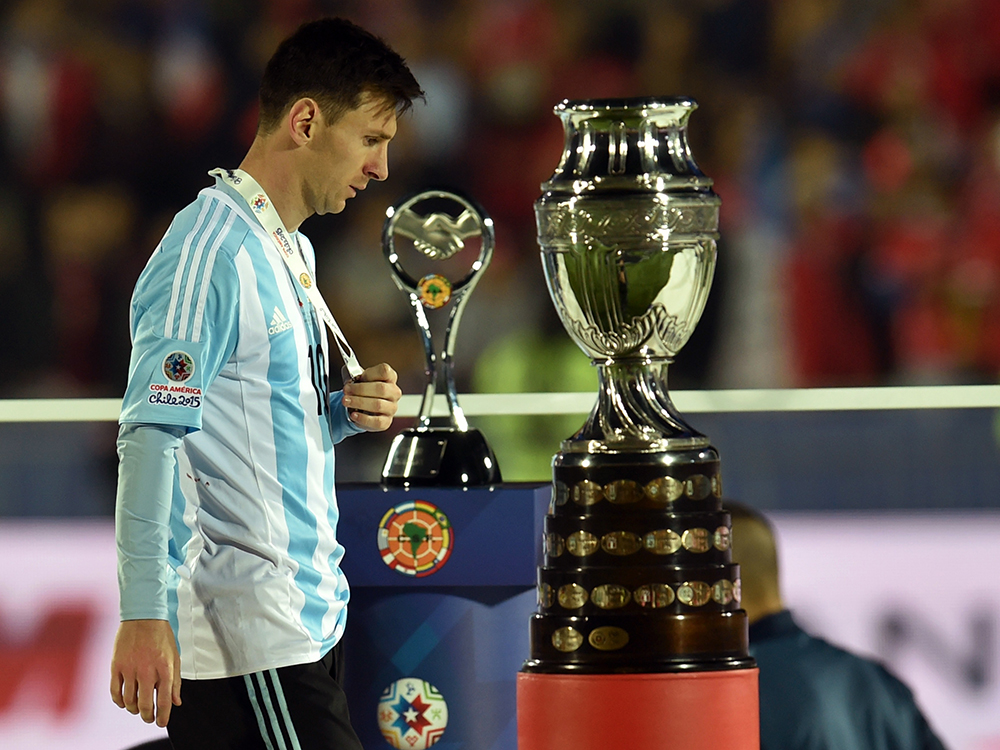 Messi após derrota para o Chile na Copa América