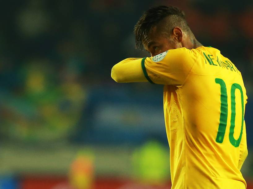 Neymar na partida contra o Peru na estreia da seleção brasileira na Copa América